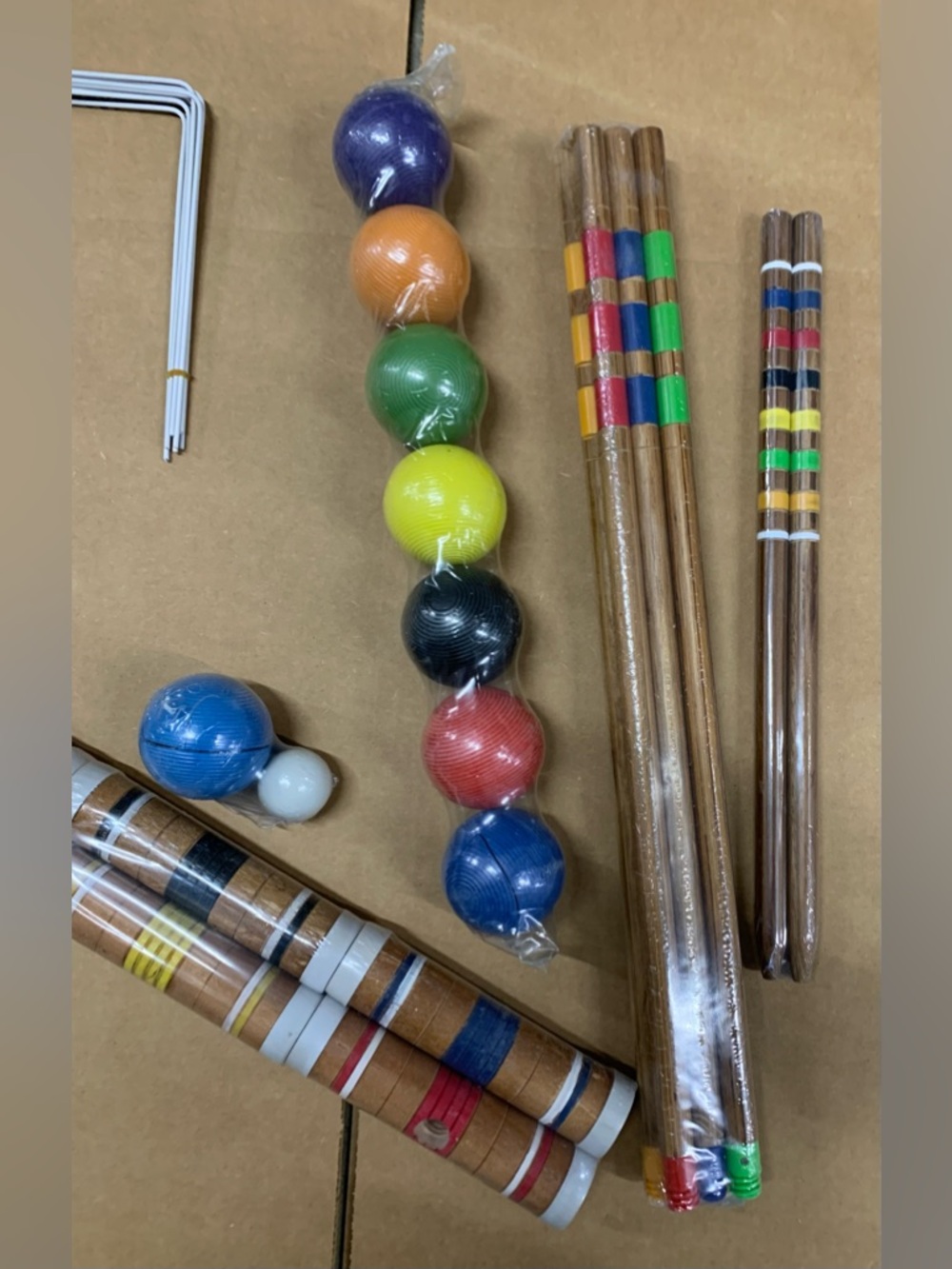 Multi-Color Croquet Ball and Mallet Set - Home Party Supplies